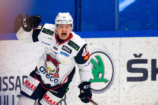 Malmö Redhawks Rhett Rakhshani jublar