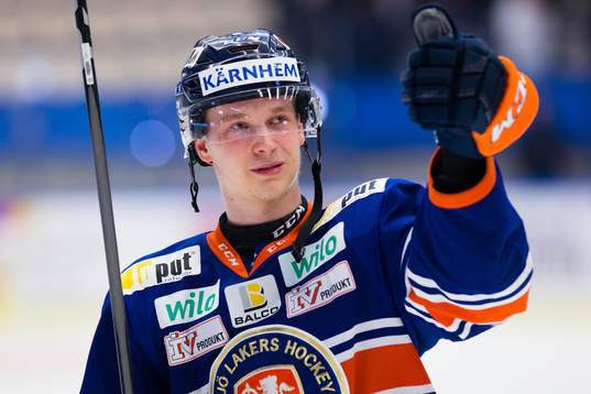 Växjös Elias Pettersson jublar