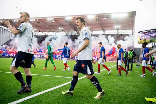 Herman Sørby Stengel and Henning Hauger of Strømsgodset
