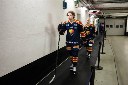 Djurgårdens Marcus Davidsson och Jonathan Davidsson innan