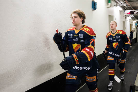 Djurgårdens Marcus Davidsson och Jonathan Davidsson innan