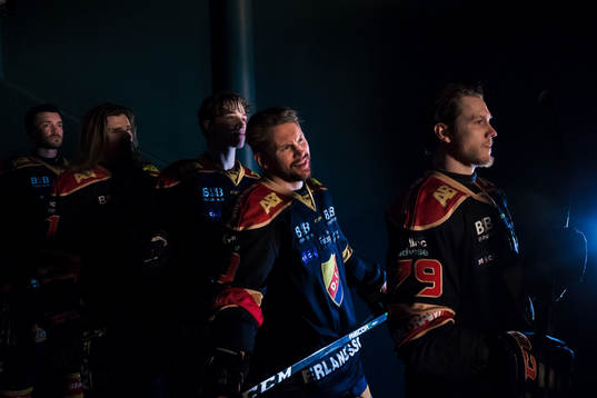 Djurgårdens Patrik Lundh (h) , Niclas Bergfors , Lukas