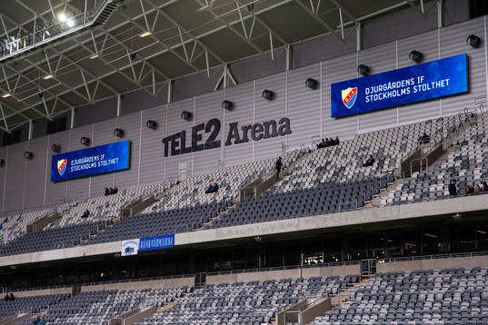 Läktare och LED-skyltar på Tele2 Arena
