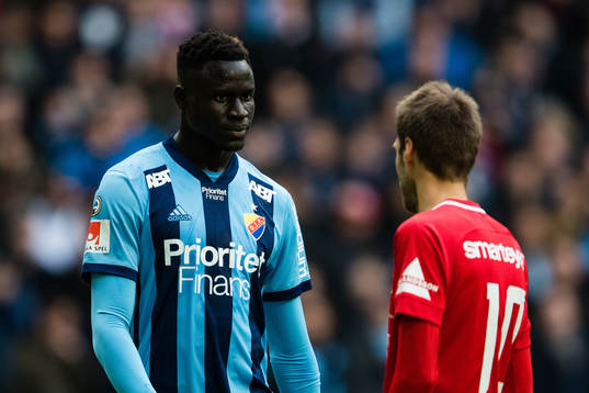 Djurgårdens Aliou Badji deppar
