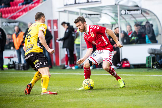 Kalmars Måns Söderqvist  och Elfsborgs Jon Jönsson