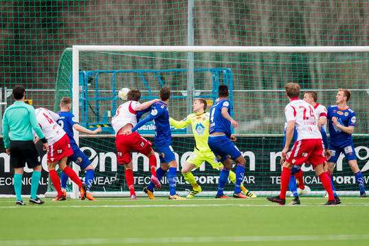Tom Erik Heir Nordberg of Levanger scores 1-0