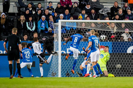 Anders Konradsen of Rosenborg scores 3-0