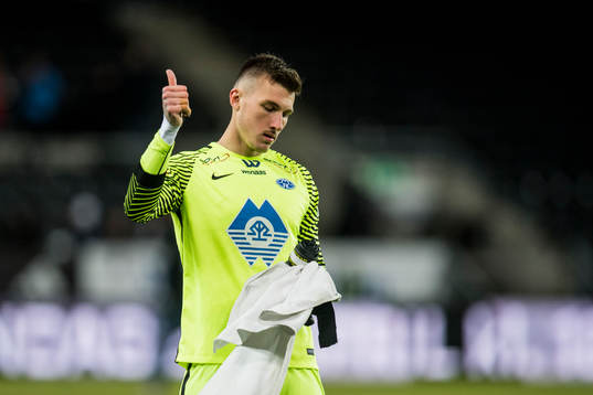 Goalkeeper Andreas Linde of Molde looks dejected