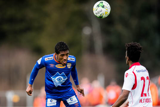Erikson Spinola Lima of Aalesund and Horenus Taddese of