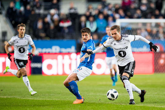 Mathias Normann of Molde and Anders Konradsen of Rosenborg