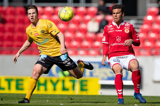 Kalmars Herman Hallberg och Elfsborgs Simon Olsson