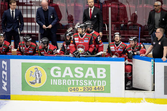 Malmö Redhawks spelare deppar