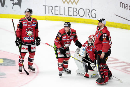 Malmö Redhawks spelare deppar