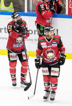 Malmö Redhawks spelare deppar