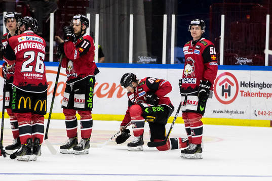 Malmö Redhawks spelare deppar