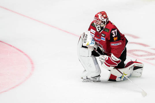 Malmö Redhawks målvakt Jonas Gunnarsson deppar