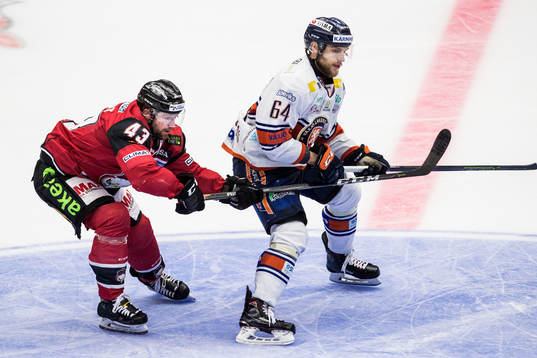 Malmö Redhawks Niklas Arell och Växjös Eric Martinsson