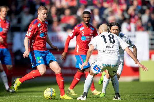Helsingborgs Darijan Bojanic nder fotbollsmatchen i