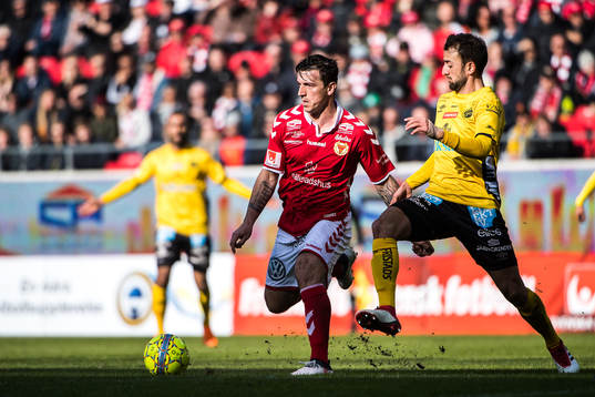 Kalmars Erton Fejzullahu och Elfsborgs Robert Gojani