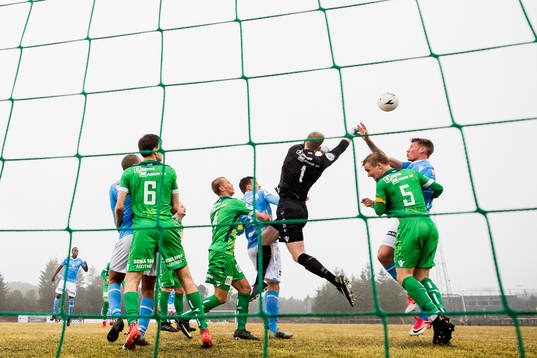 Goalkeeper Egil Selvik of Nest-Sotra with a save