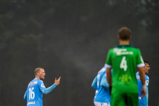 Tapio Heikkila of Sandnes Ulf celebrates