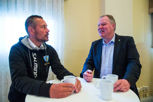 Marcus Lantz, tränare Göteborg och Karl-Erik Nillsson,