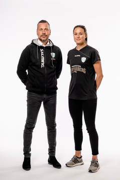 Kopparbergs Göteborgs tränare Marcus Lantz och Beata