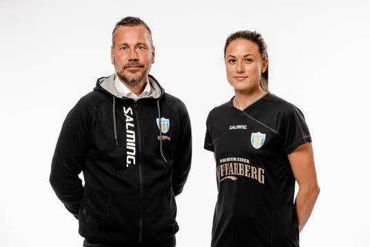 Kopparbergs Göteborgs tränare Marcus Lantz och Beata