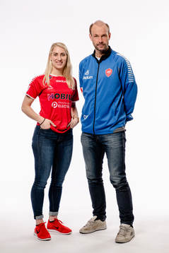 Malin Winberg och tränare Otto Persson, Tränare Limhamn