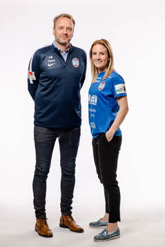 Tränare Jonas Björkgren och Petra Johansson, Eskilstuna