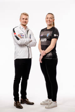 Tränare Pierre Fondin och Jennie Nordin, Växjö