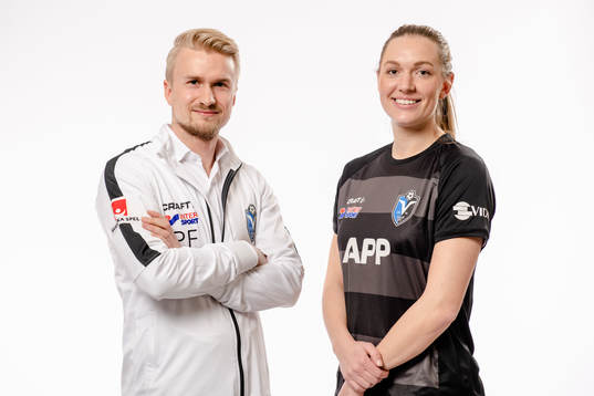 Tränare Pierre Fondin och Jennie Nordin, Växjö