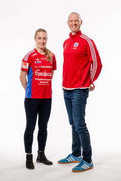 Linda Sällström och tränare Matthew Ross, Vittsjö