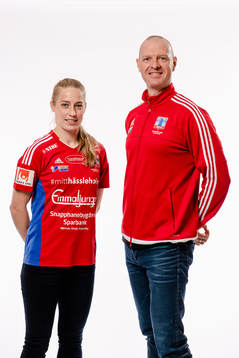 Linda Sällström och tränare Matthew Ross, Vittsjö