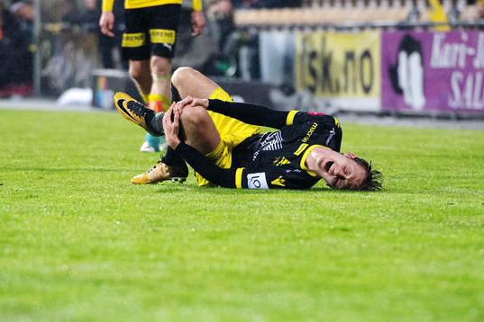 Adnan Hadzic of Startn lies down