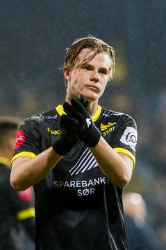 Tobias Christensen of Start looks dejected