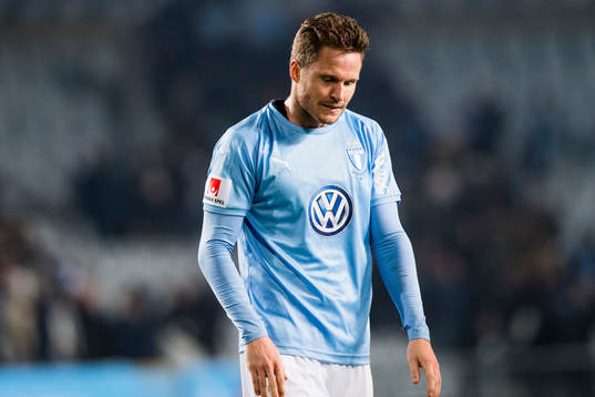 Malmö FFs Lasse Nielsen deppar