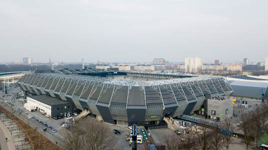 Drönarvy över Stadion