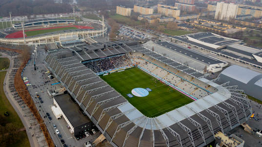 Drönarvy över Stadion