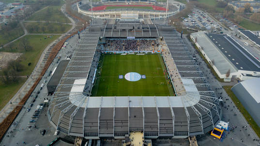 Drönarvy över Stadion