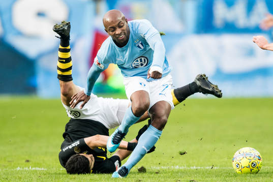s Tarik Elyounoussi och Malmö FFs Fouad Bachirou