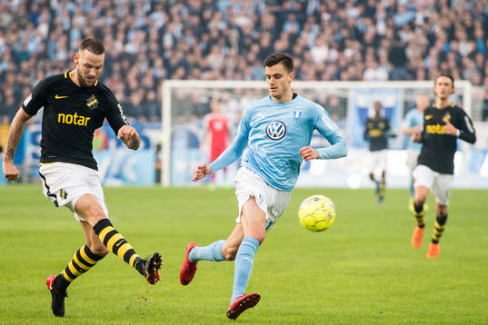 s Alexander Milošević och Malmö FFs Alexander Jeremejeff