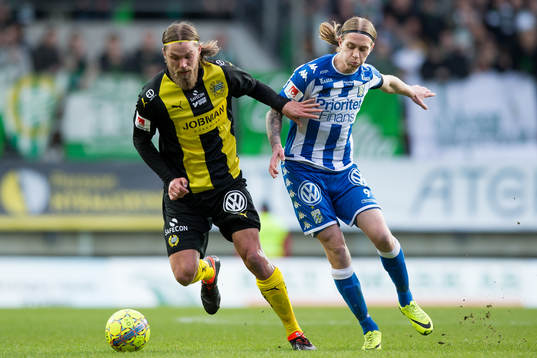 Hammarbys Björn Paulsen och IFK Göteborgs Elias Mar