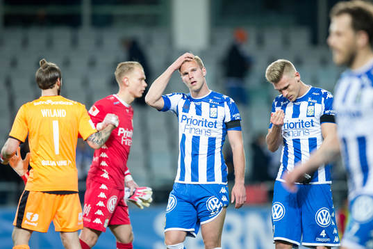 IFK Göteborgs Gustav Engvall och Carl Starfelt  deppar