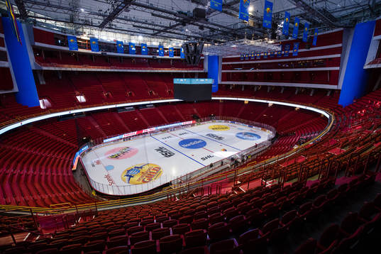 Interiör av Globen