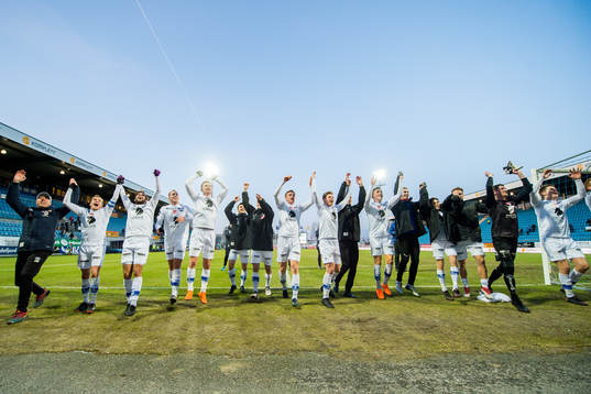 Players of Ranheim celebrate