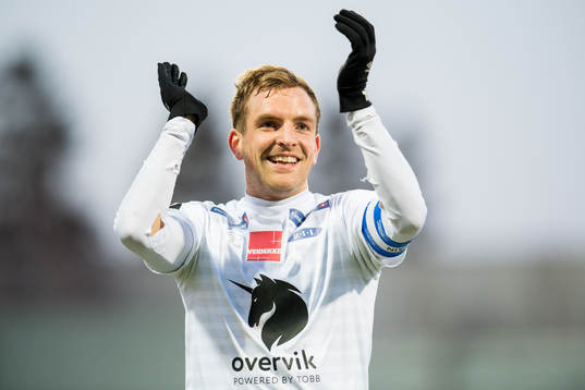 Kristoffer Løkberg of Ranheim celebrates