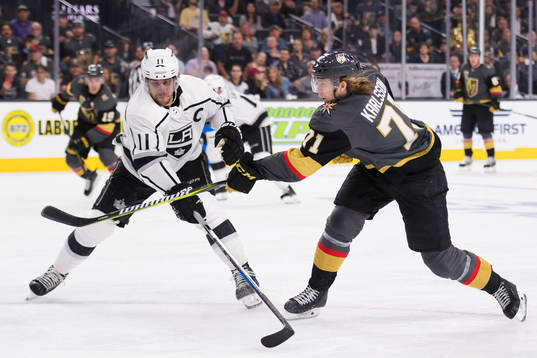 Los Angeles Anze Kopitar och Vegas William Karlsson