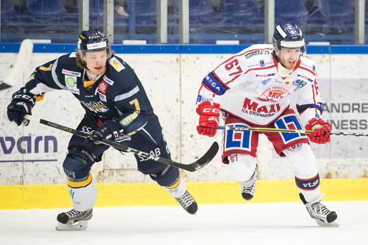 Borlänges Isak Pantzare och Västerviks Emil Georgsson  i
