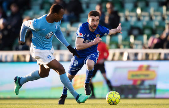 Malmö FFs Carlos Strandberg och Sundsvalls Carlos Gracia